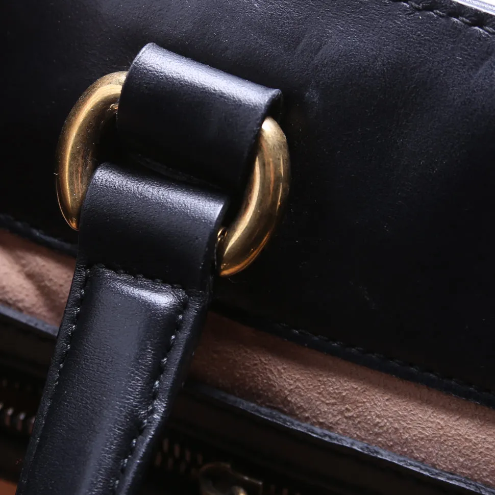 443505 Marmont Studded Top Handle Black