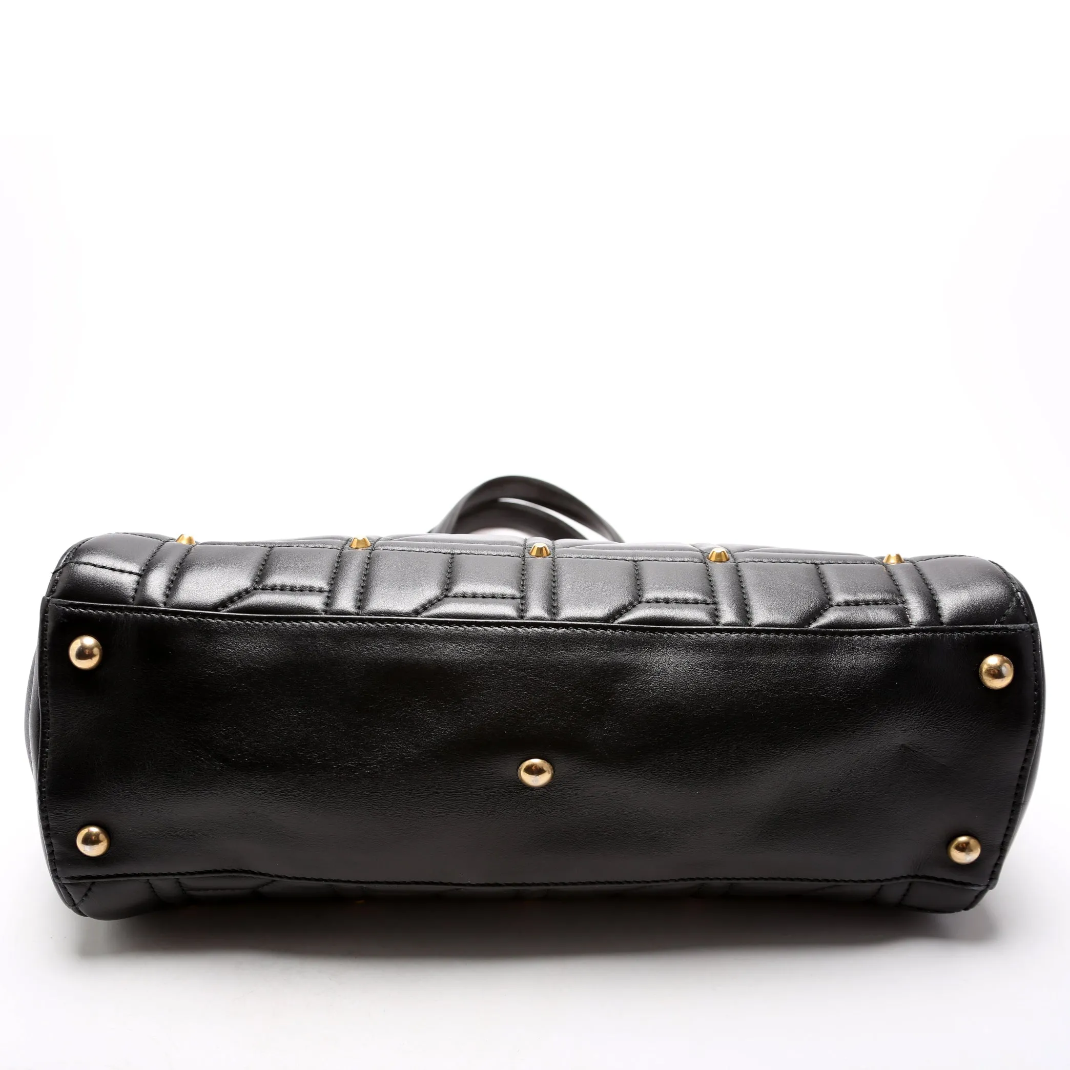 443505 Marmont Studded Top Handle Black