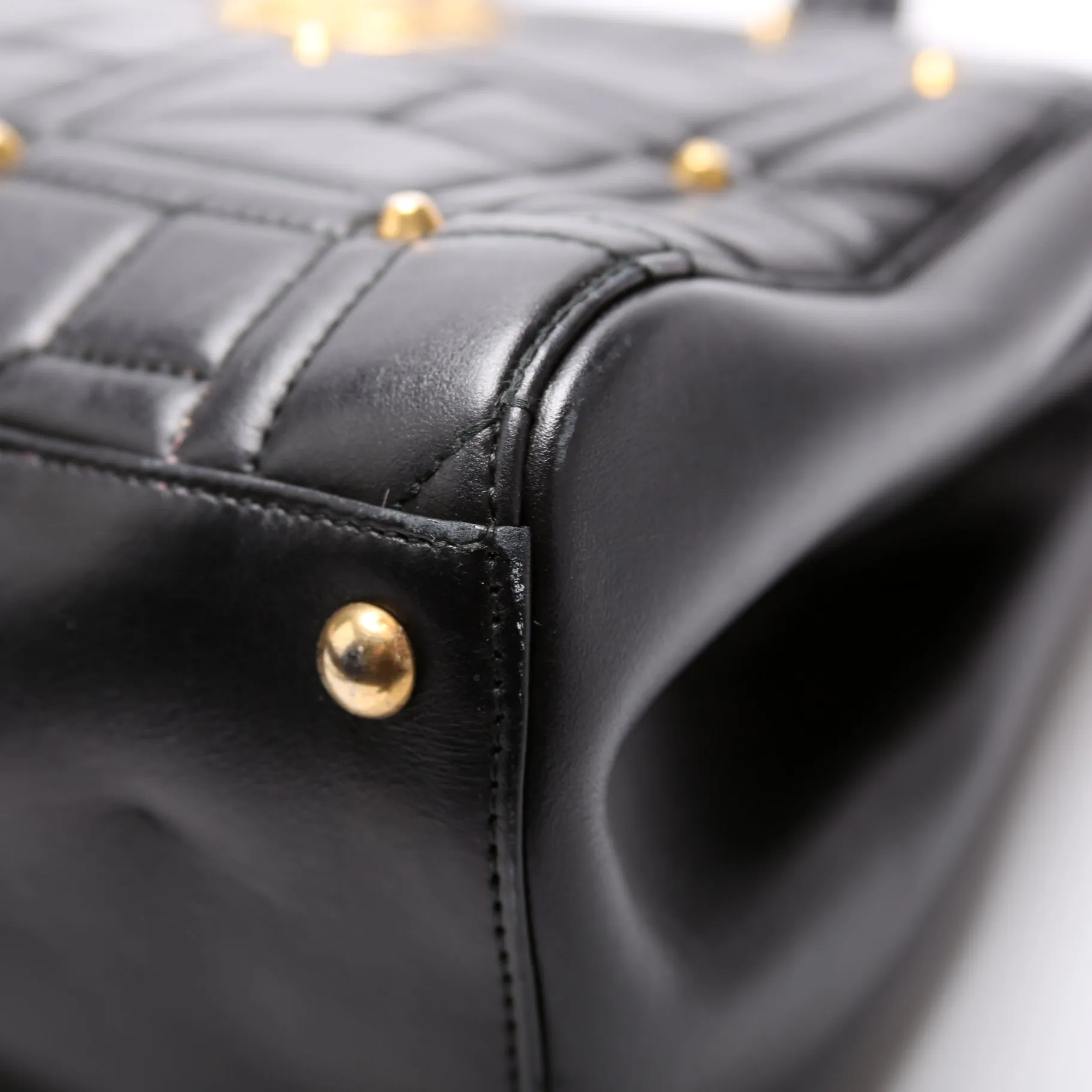 443505 Marmont Studded Top Handle Black