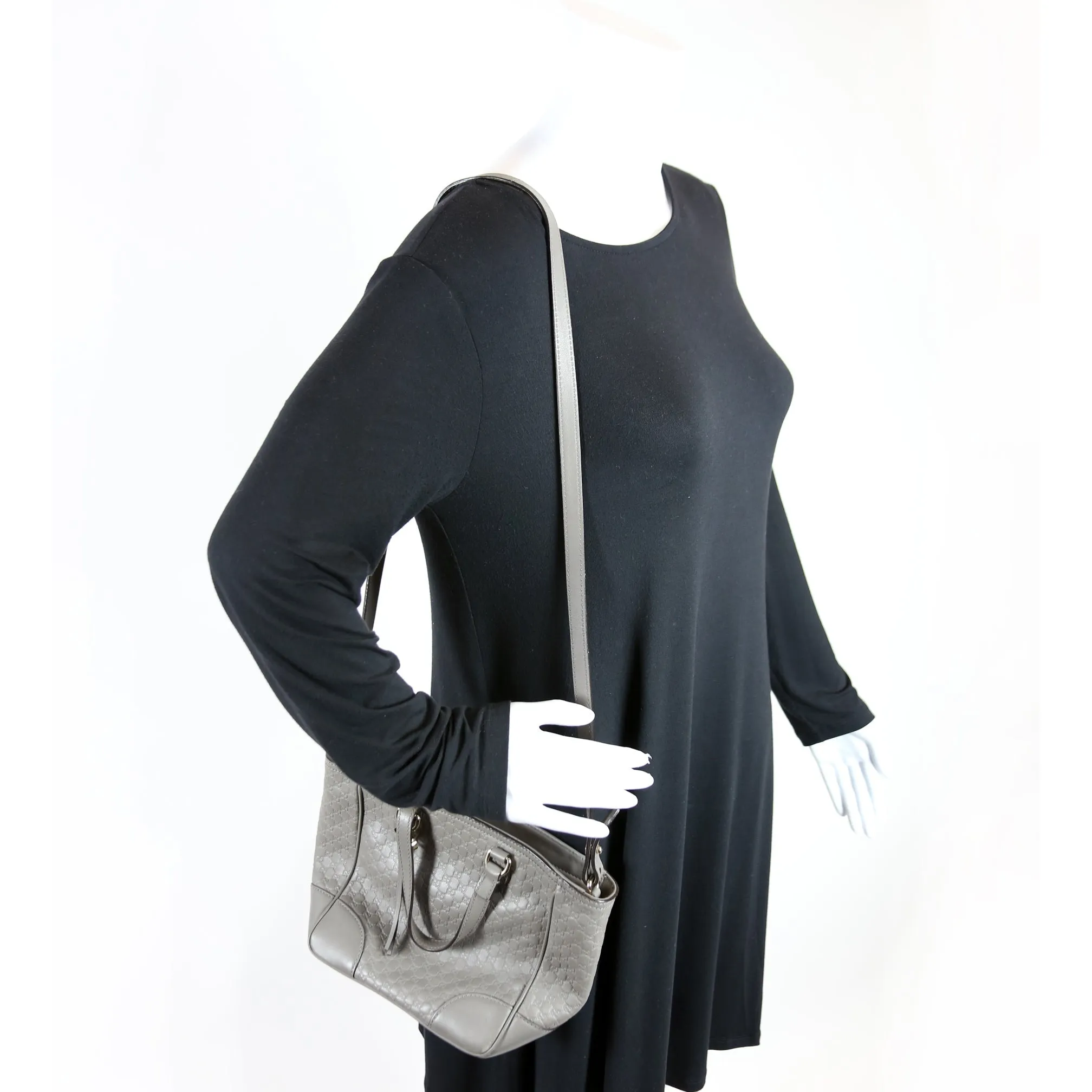 449241 Micro Guccissima Bree Small Tote Grey