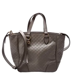 449241 Micro Guccissima Bree Small Tote Grey