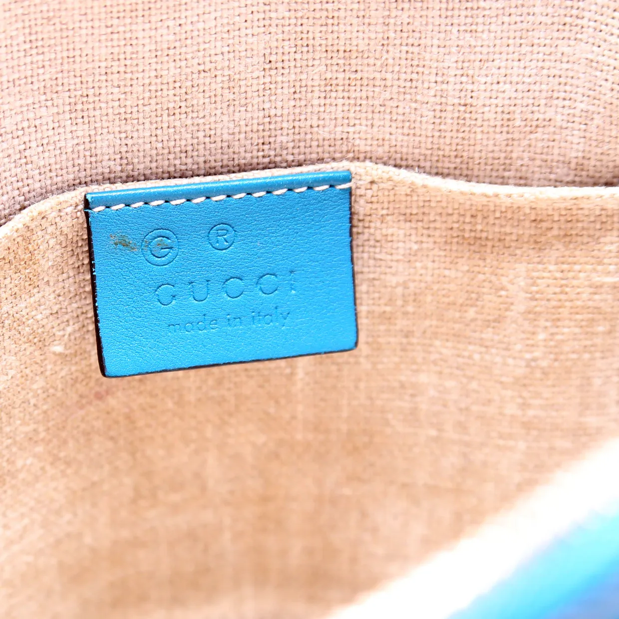 449654 Mini Dome Micro Guccissima Teal