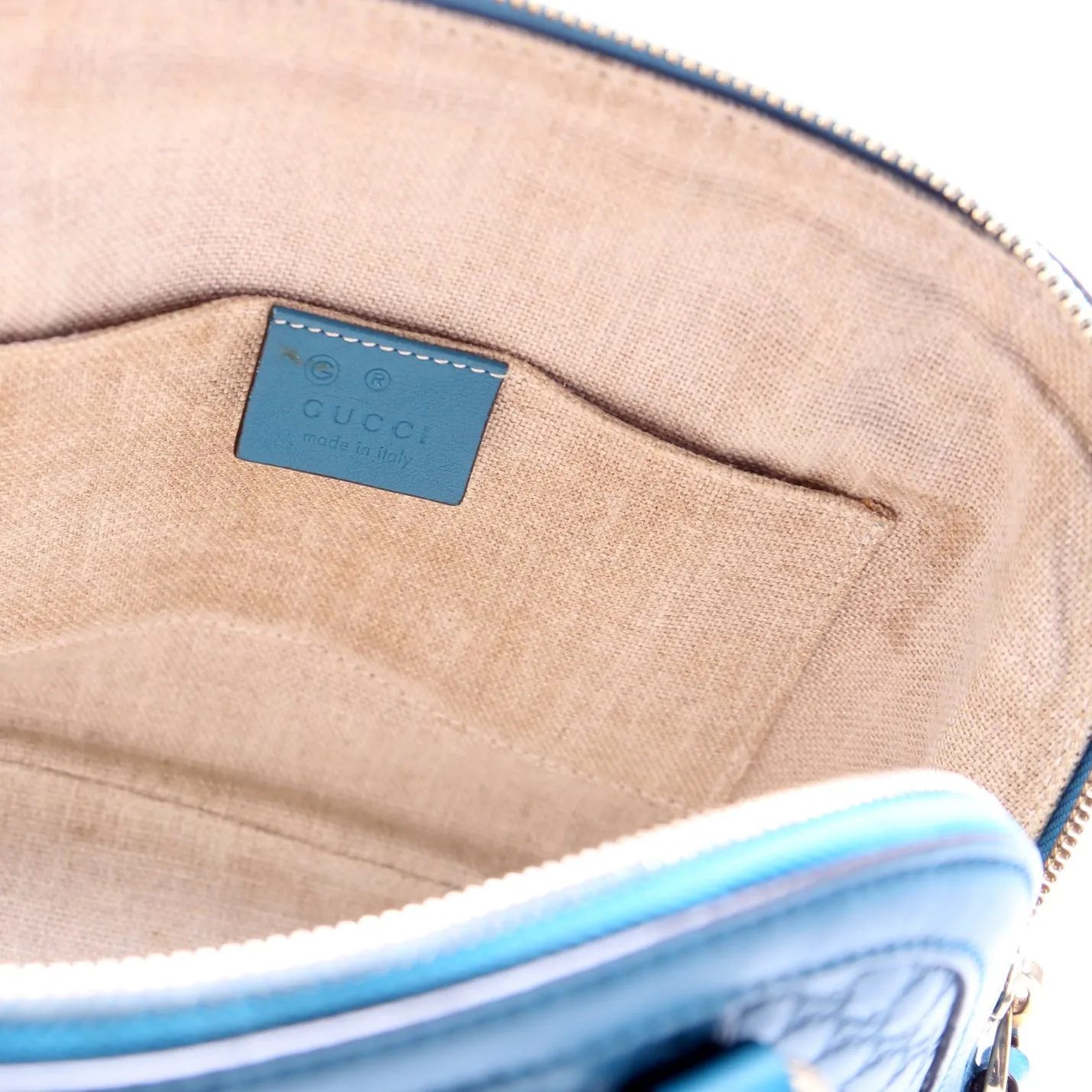 449654 Mini Dome Micro Guccissima Teal