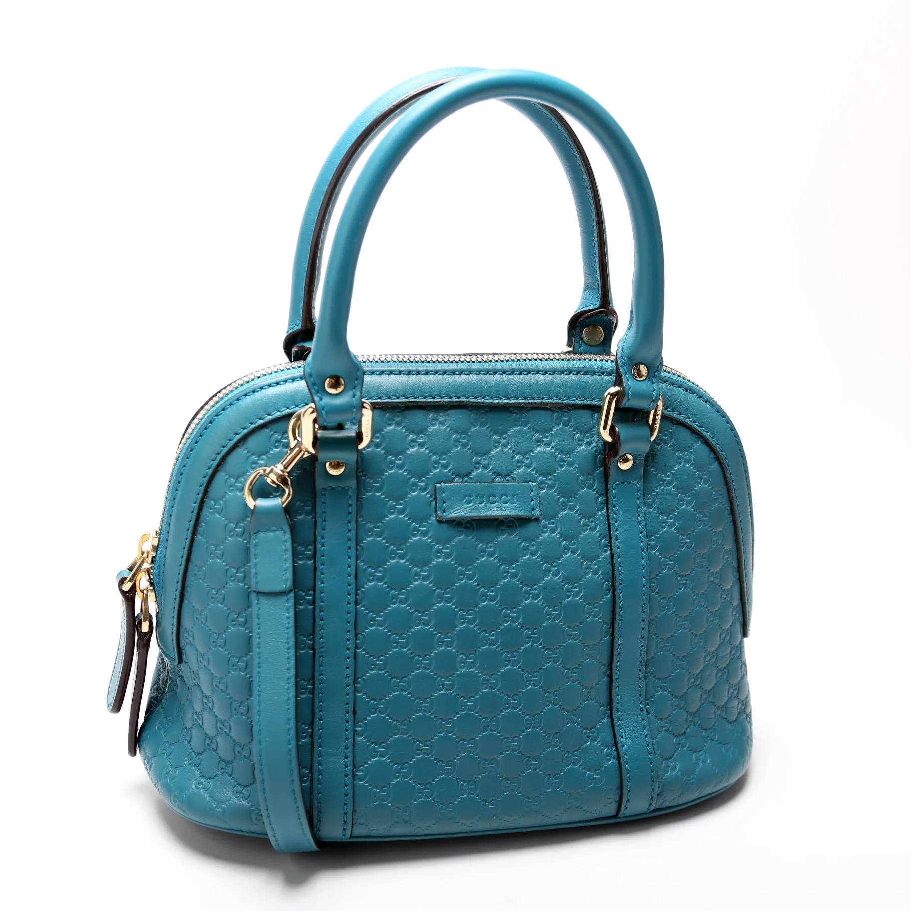 449654 Mini Dome Micro Guccissima Teal