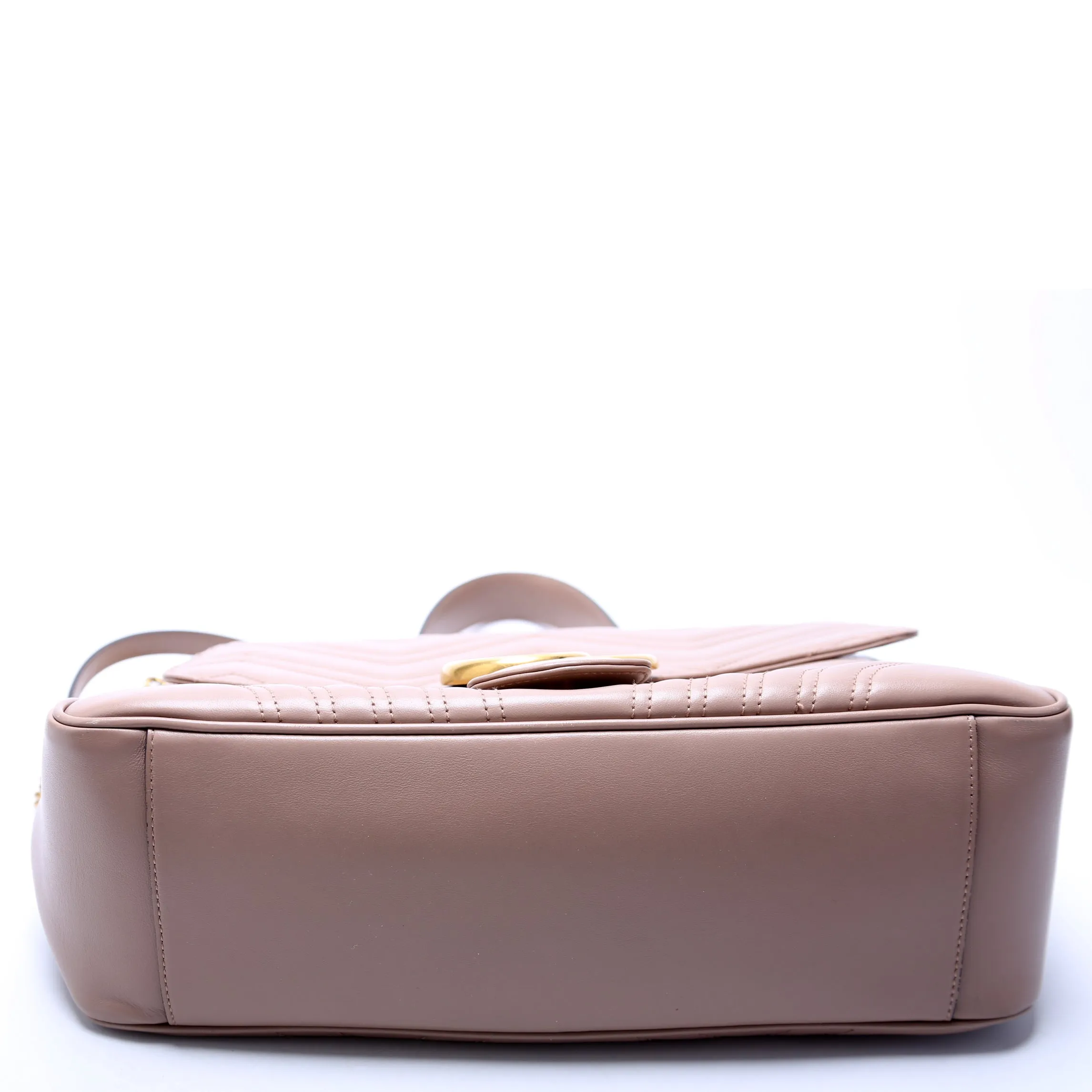 498109 Marmont Top Handle Medium Tan