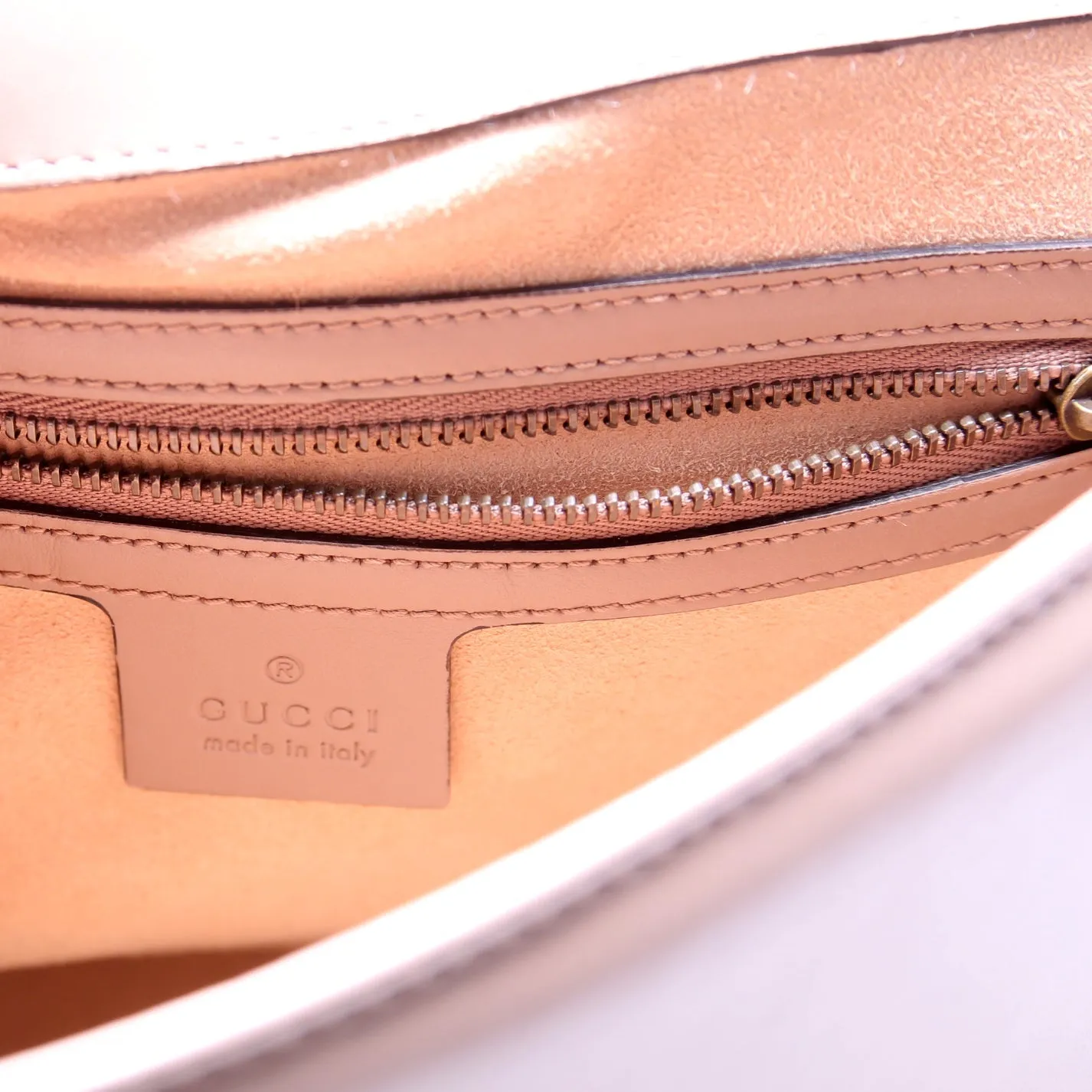 498109 Marmont Top Handle Medium Tan