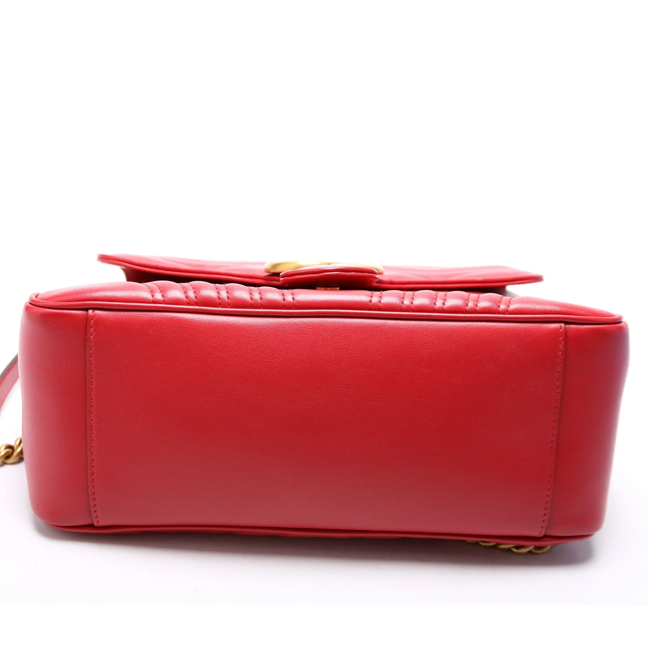 498110 GG Marmont Small Top Handle Red