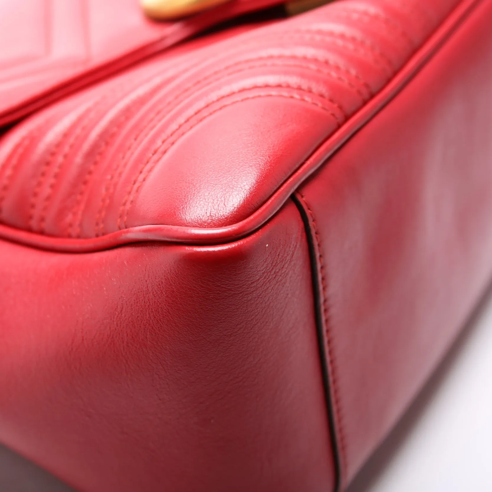 498110 GG Marmont Small Top Handle Red