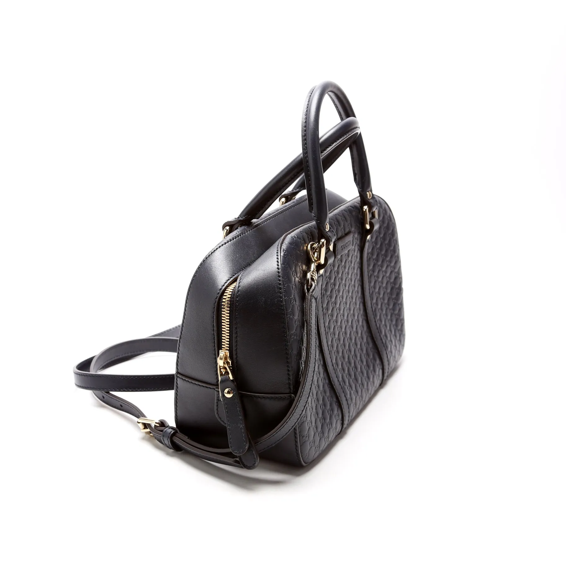 510286 Micro Guccissima Small Crossbody Navy