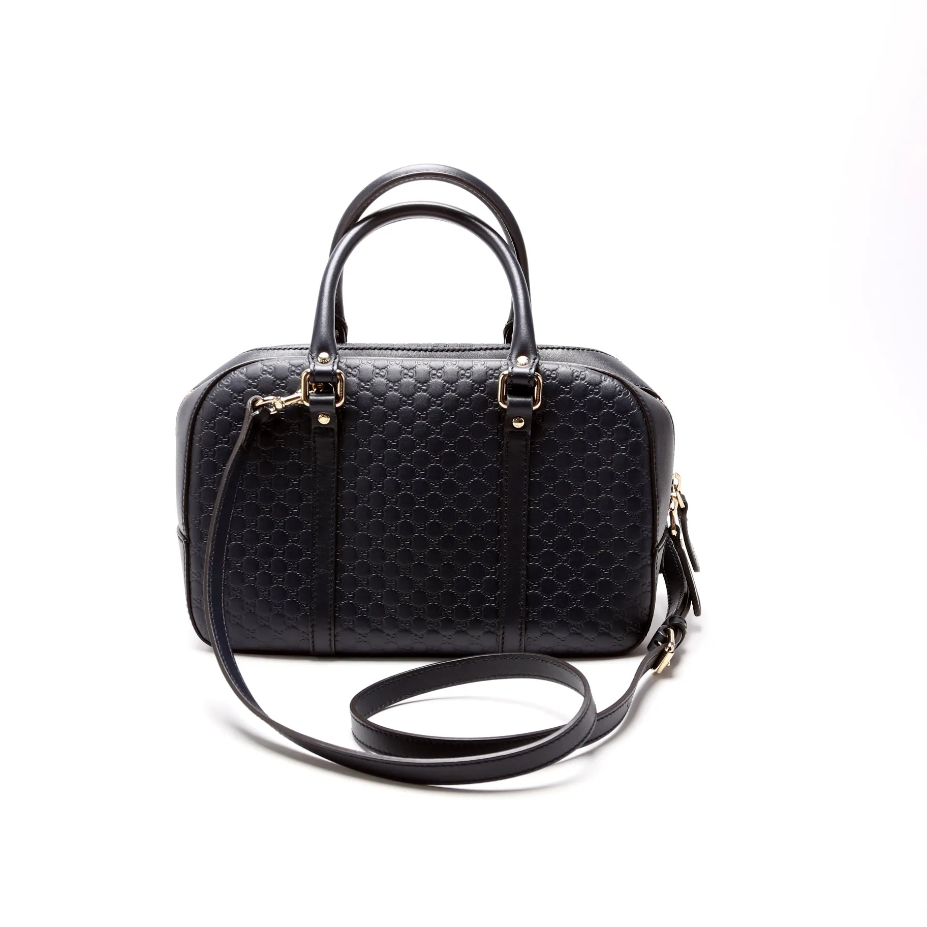 510286 Micro Guccissima Small Crossbody Navy