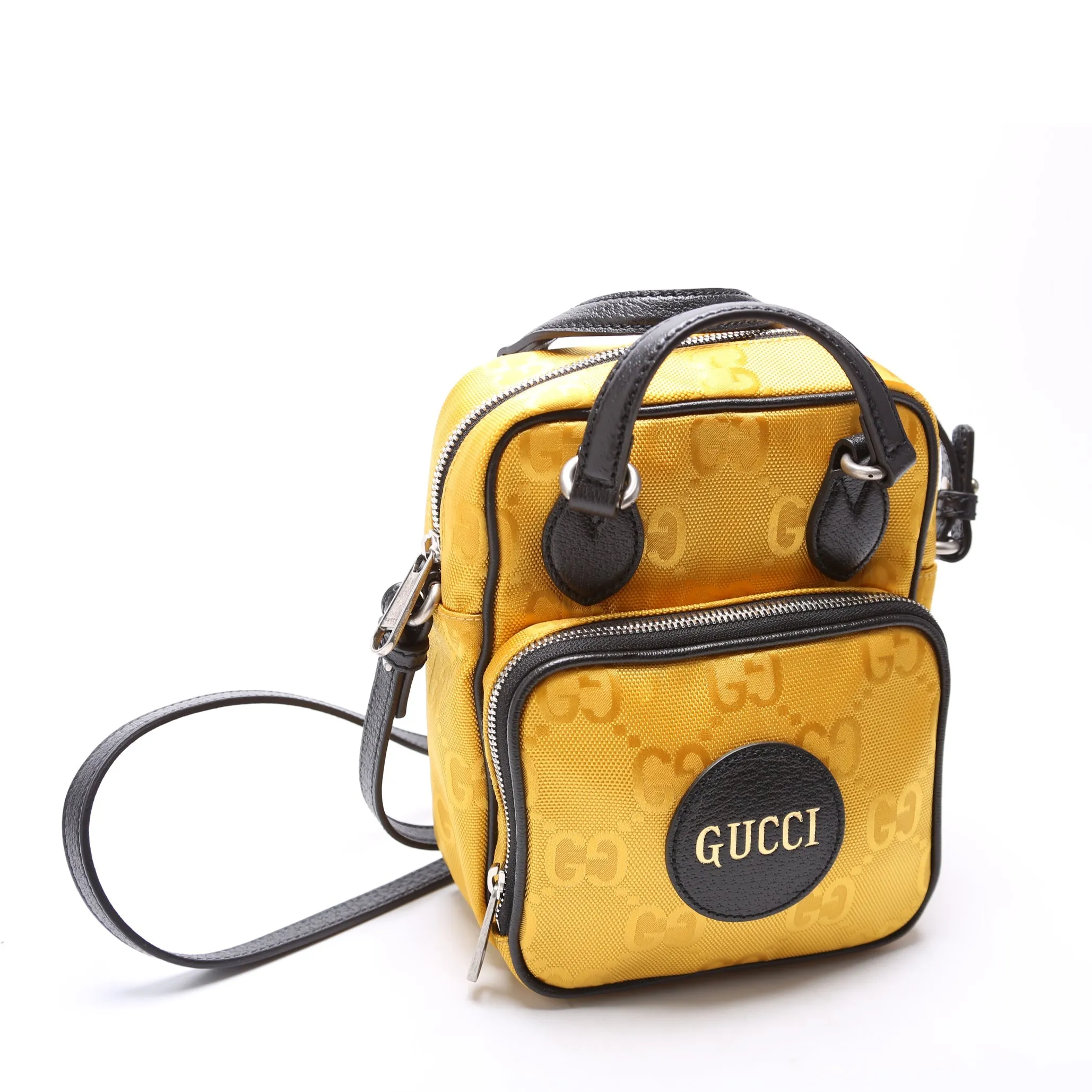 625850 GG Nylon Off The Grid Shoulder Bag Yellow