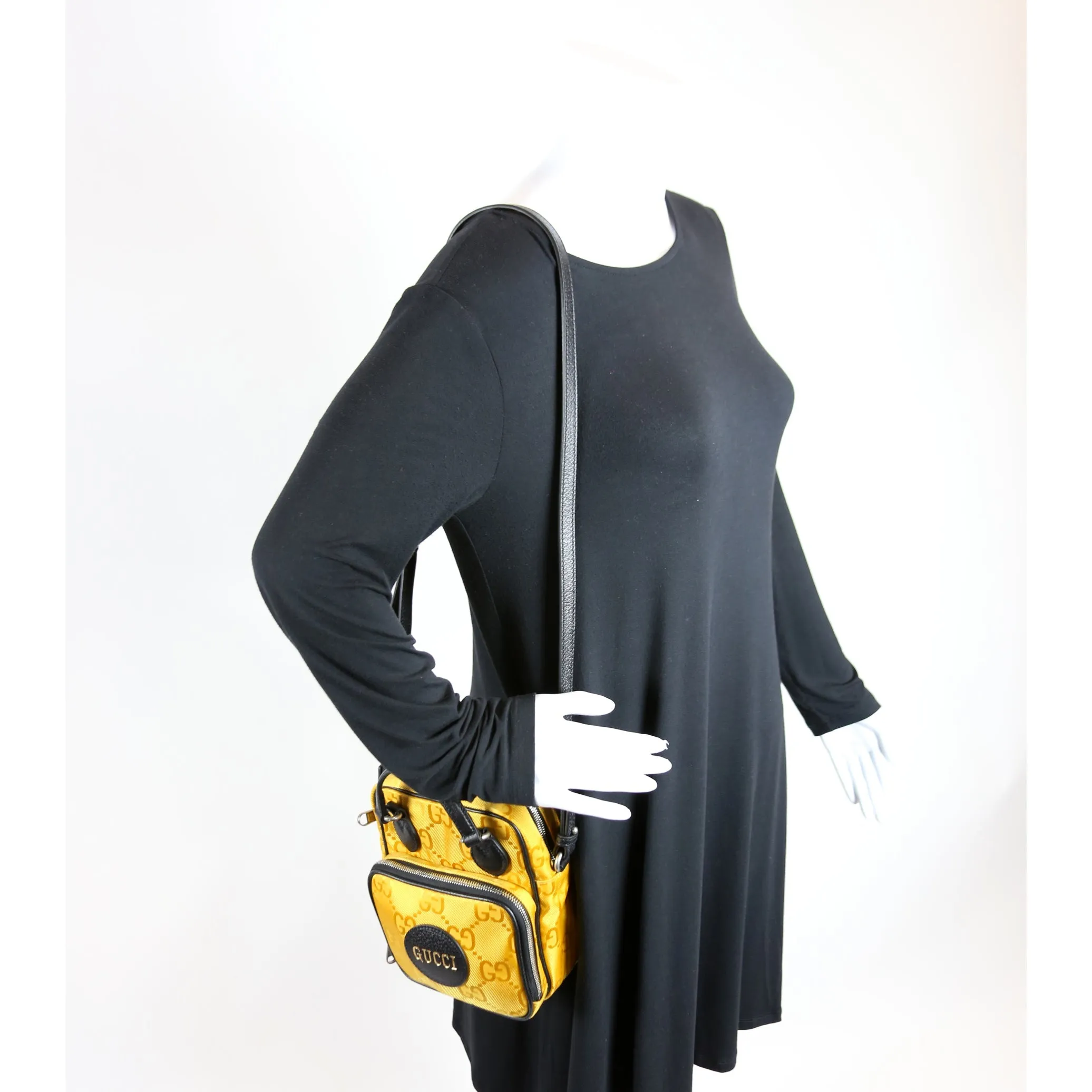 625850 GG Nylon Off The Grid Shoulder Bag Yellow