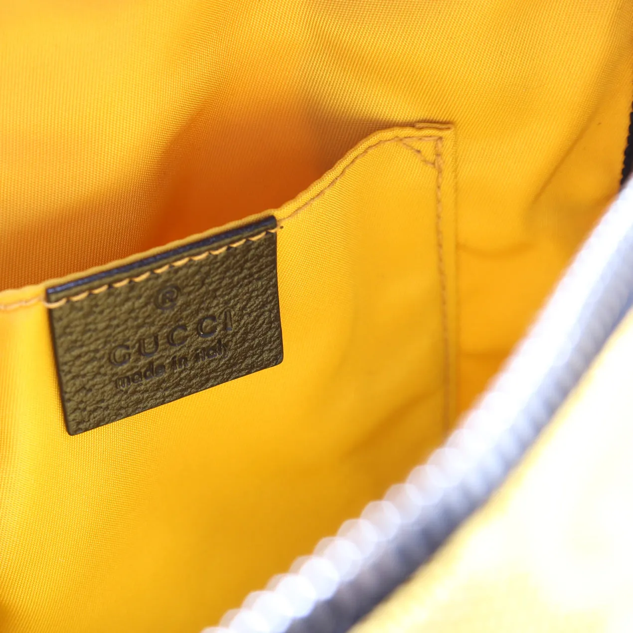 625850 GG Nylon Off The Grid Shoulder Bag Yellow