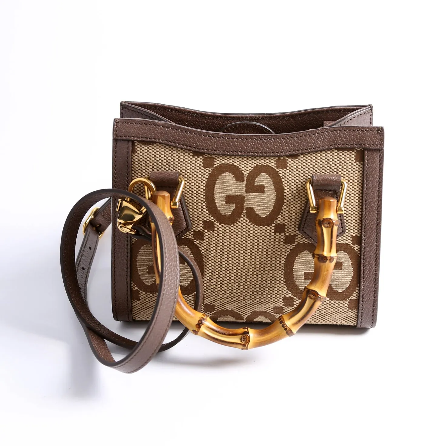655661 Jumbo GG Canvas Diana Mini Tote Bag