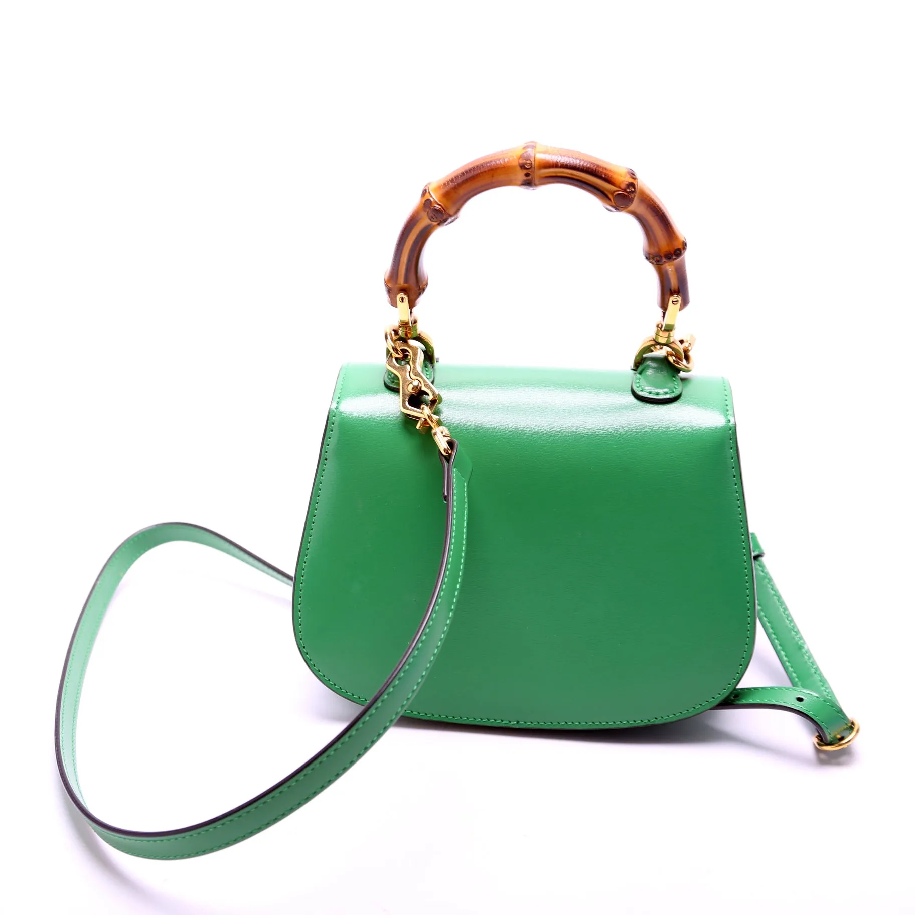 686864 1947 Bamboo Mini Top Handle Bag Green
