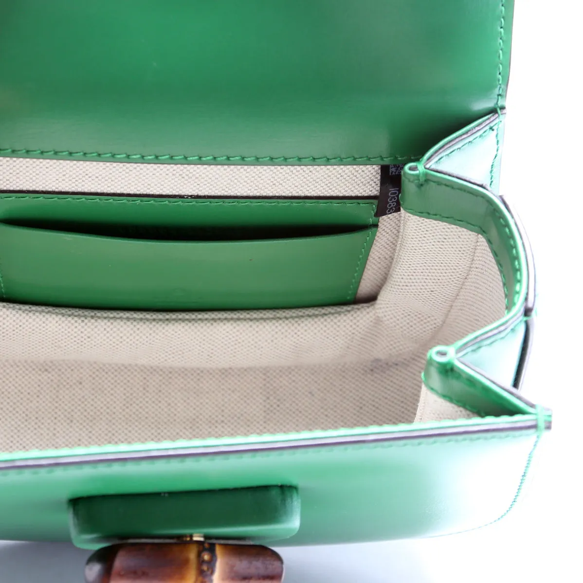 686864 1947 Bamboo Mini Top Handle Bag Green