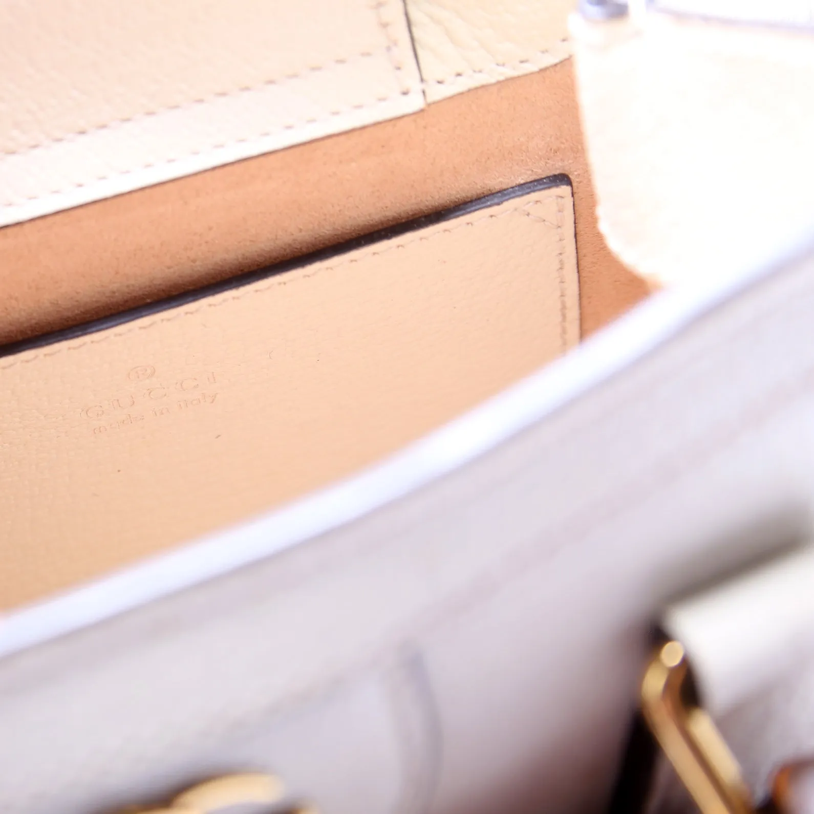 702732 Diana Mini Tote Cuir White