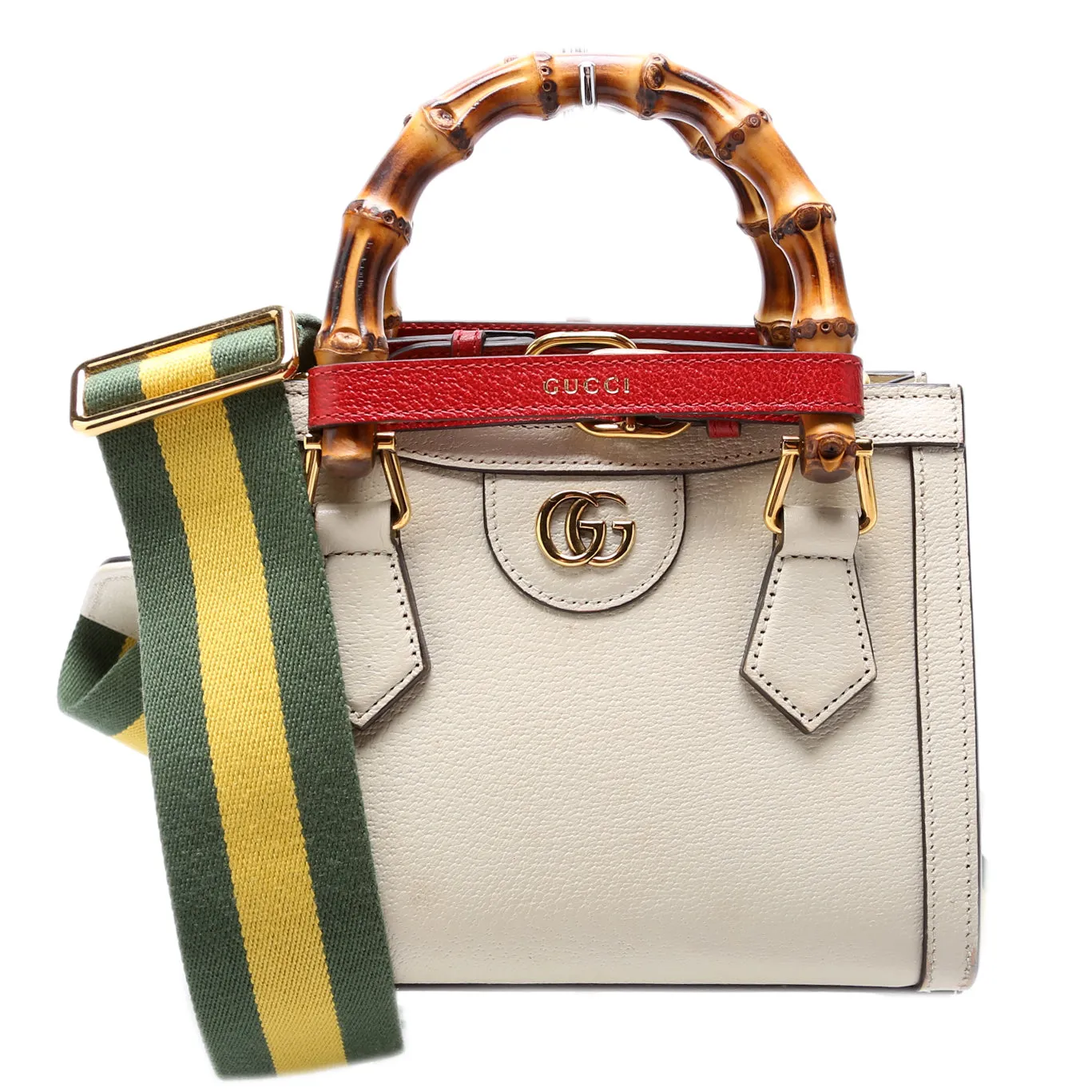 702732 Diana Mini Tote Cuir White