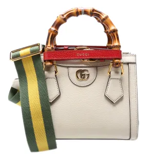 702732 Diana Mini Tote Cuir White
