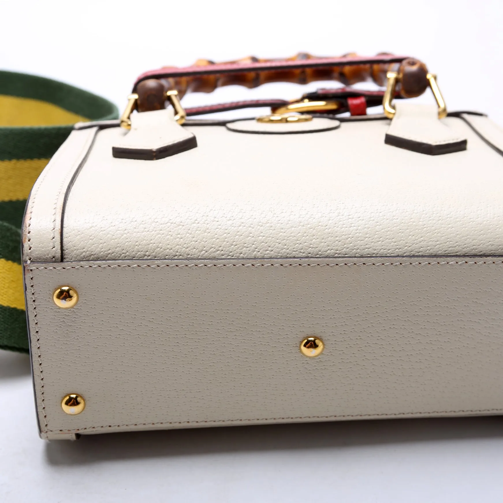 702732 Diana Mini Tote Cuir White