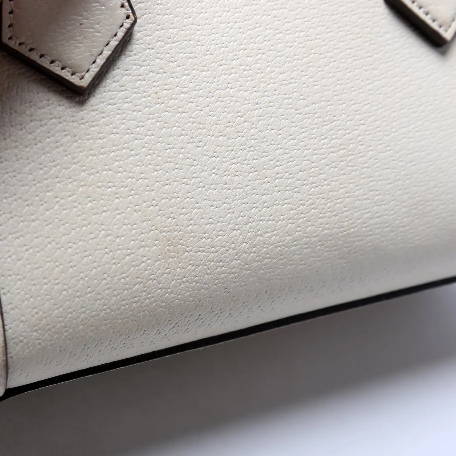 702732 Diana Mini Tote Cuir White
