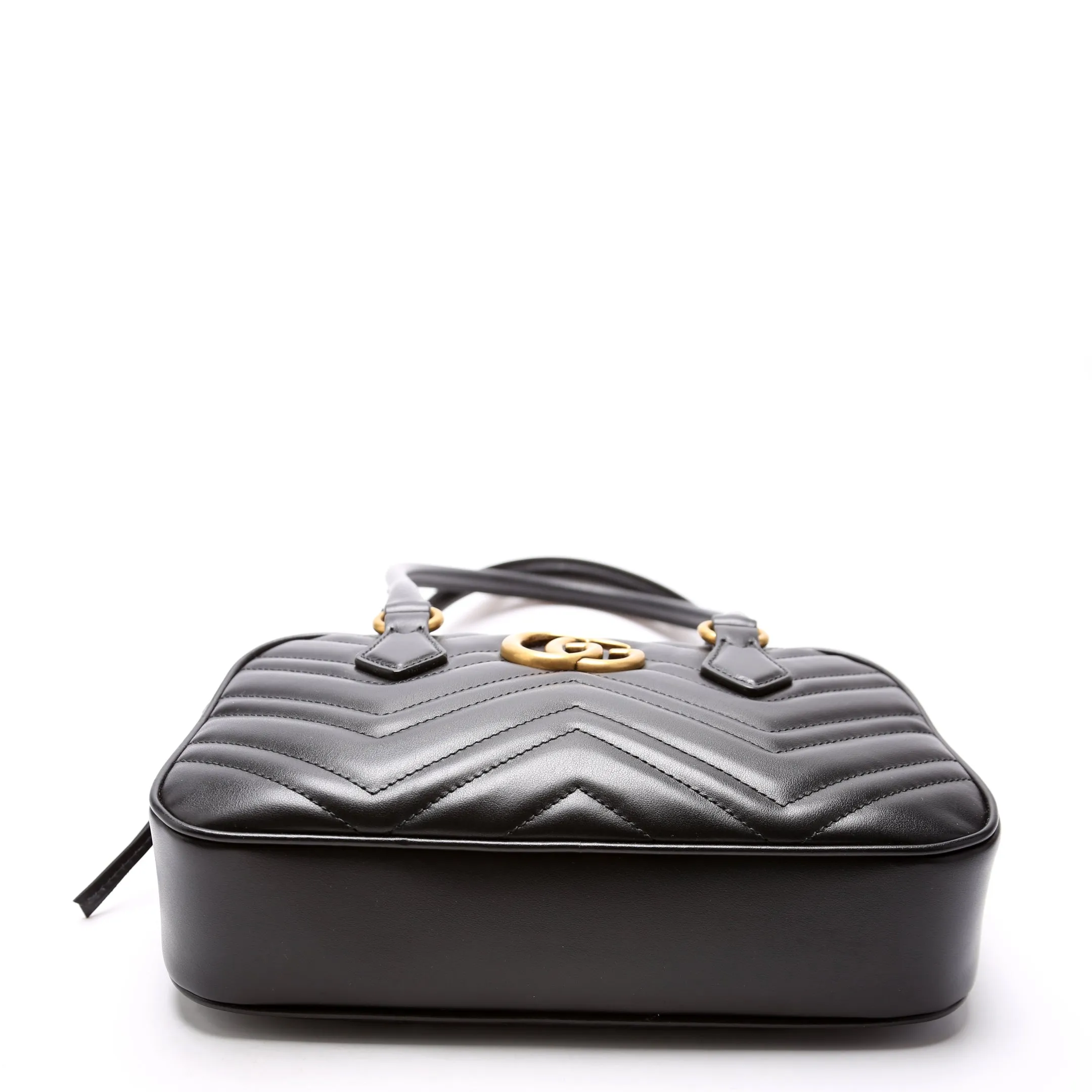 795199 GG Marmont Small Top Handle Bag Black