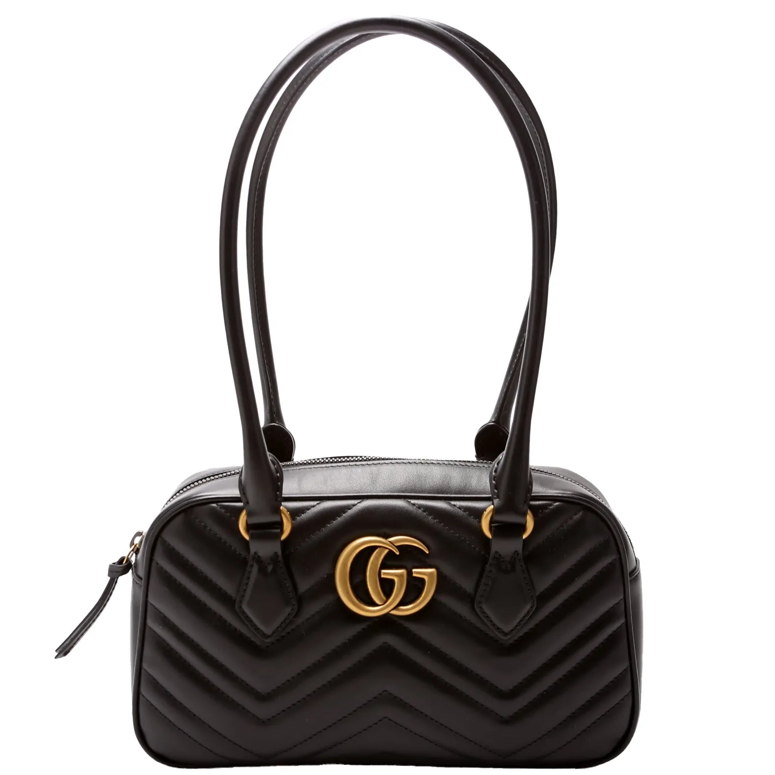 795199 GG Marmont Small Top Handle Bag Black