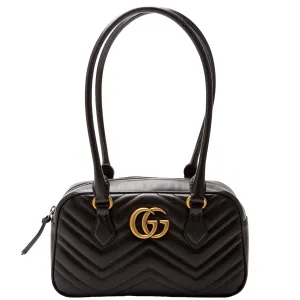 795199 GG Marmont Small Top Handle Bag Black
