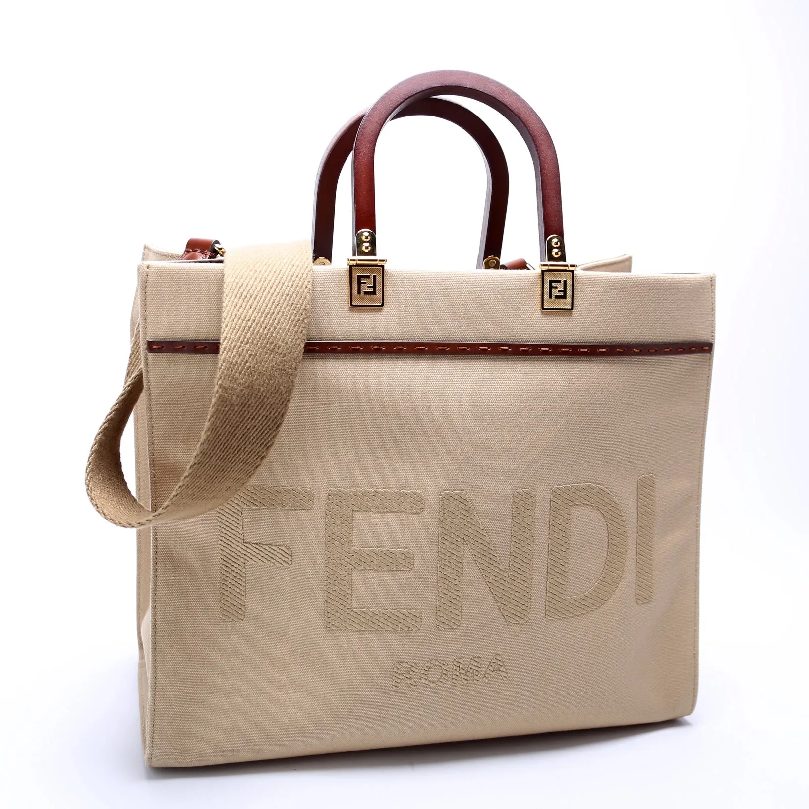 8BH386 Sunshine Shopper Medium Canvas Tan