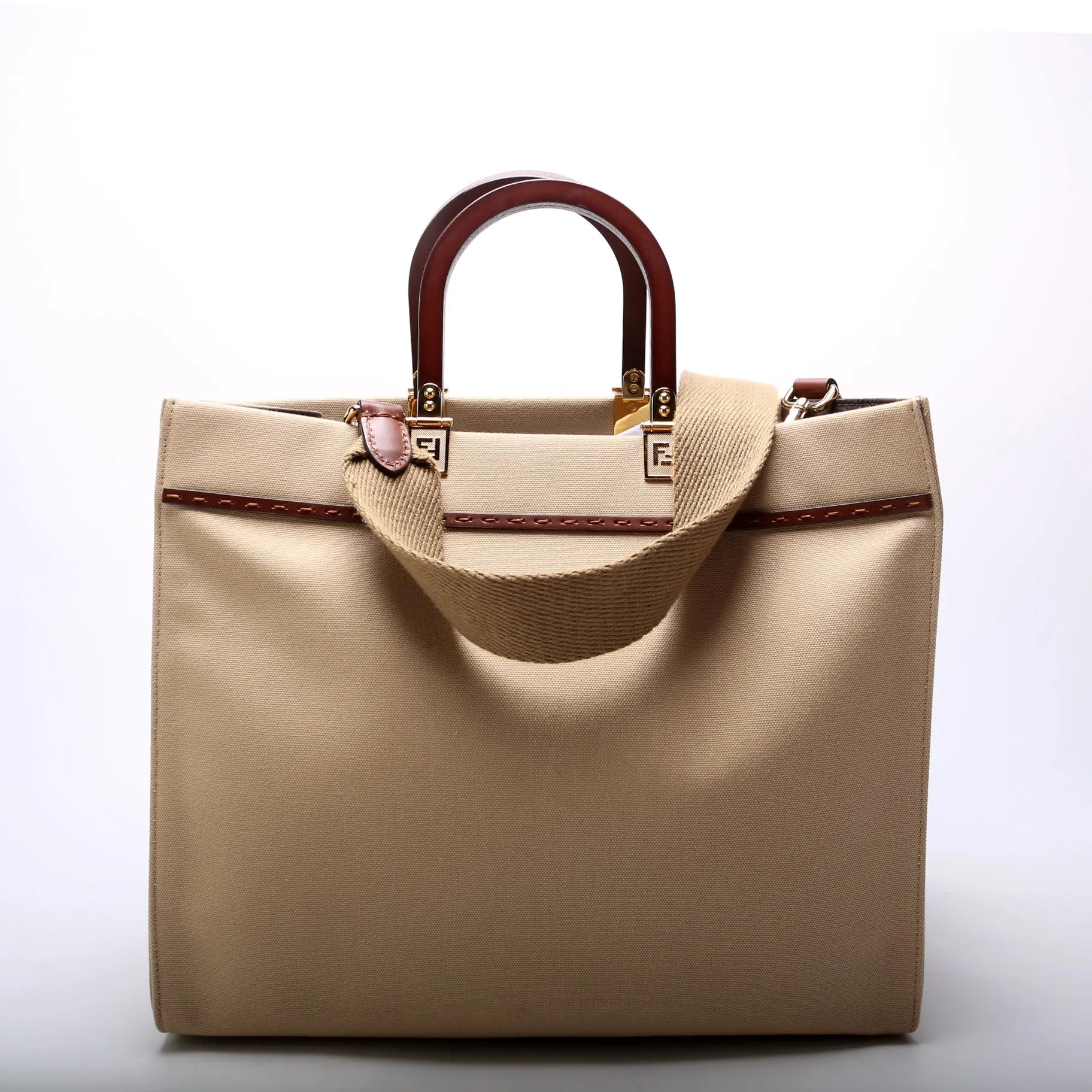 8BH386 Sunshine Shopper Medium Canvas Tan