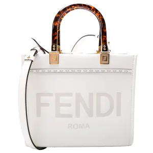8BH394 Sunshine Shopper Small Leather White