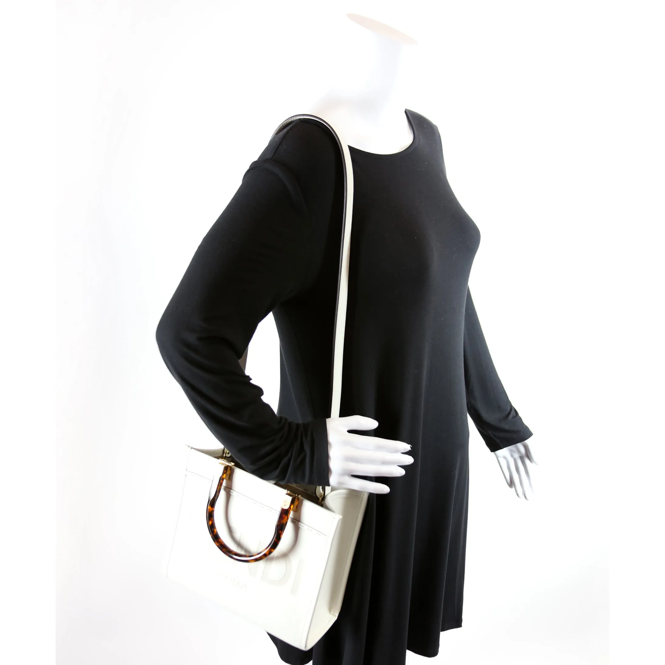 8BH394 Sunshine Shopper Small Leather White