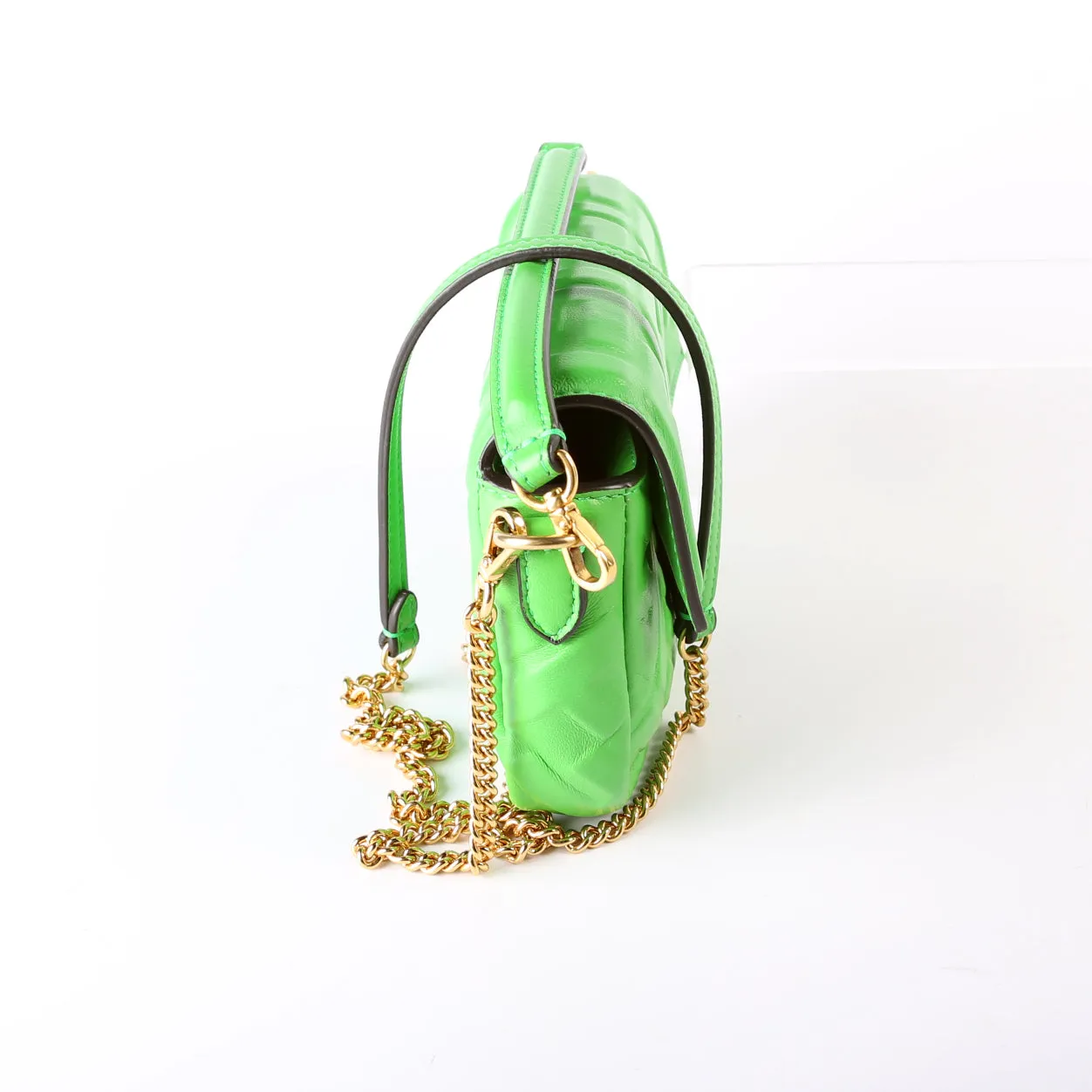 8BS017 FF 1974 Leather Mini Baguette