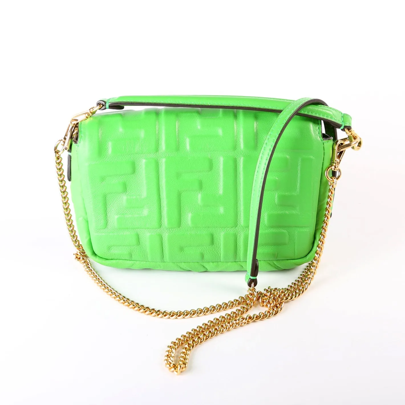 8BS017 FF 1974 Leather Mini Baguette