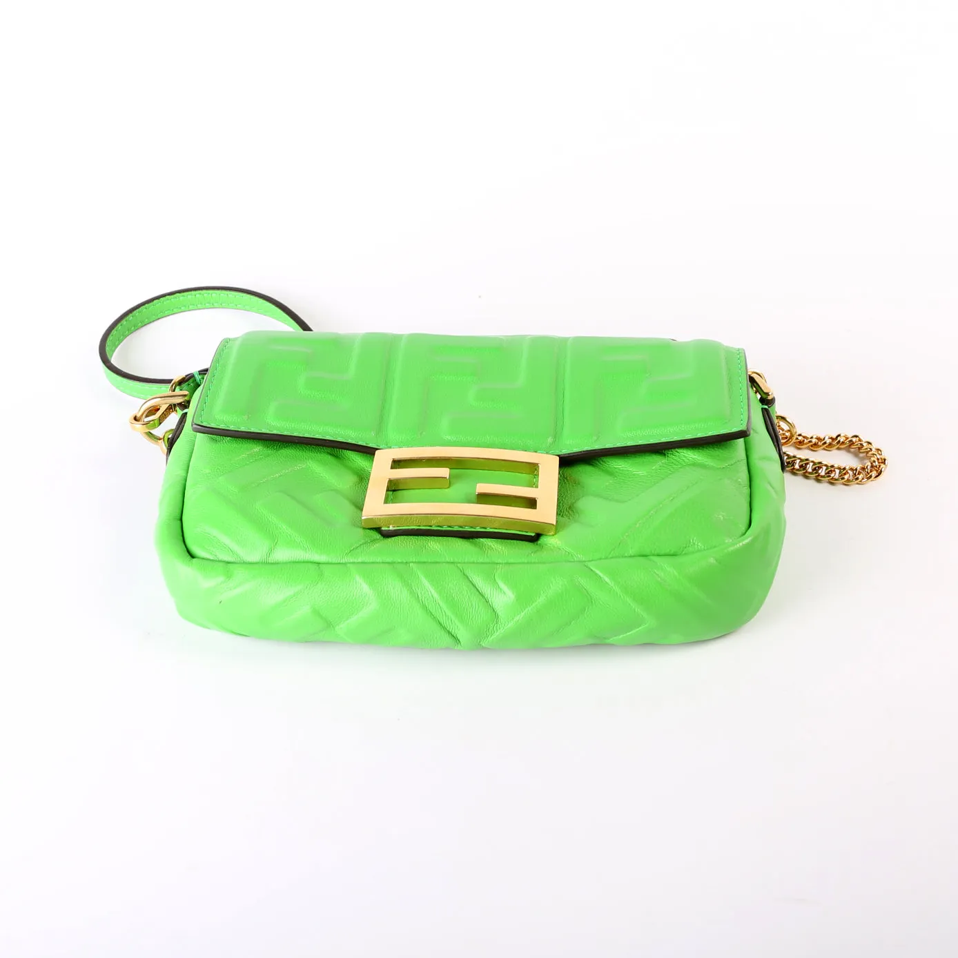 8BS017 FF 1974 Leather Mini Baguette