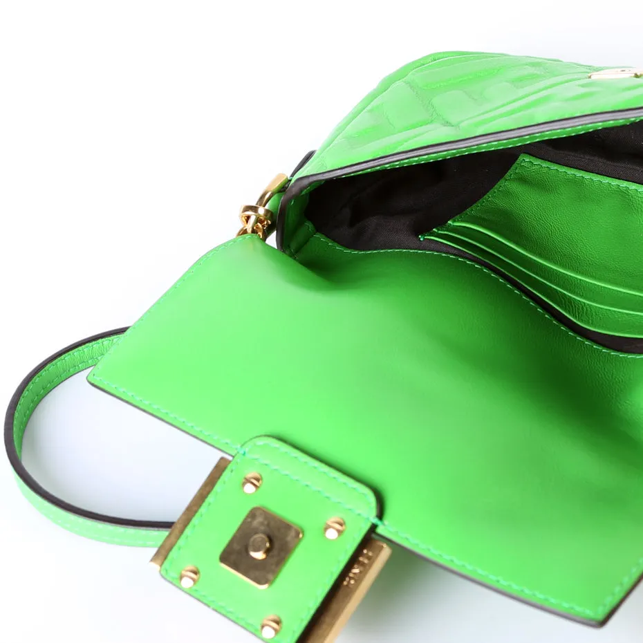 8BS017 FF 1974 Leather Mini Baguette
