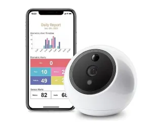 Amaryllo ACR1501R12WHay Apollo Biometric 360 Auto Tracking PTZ Wi-Fi Security Camera, White