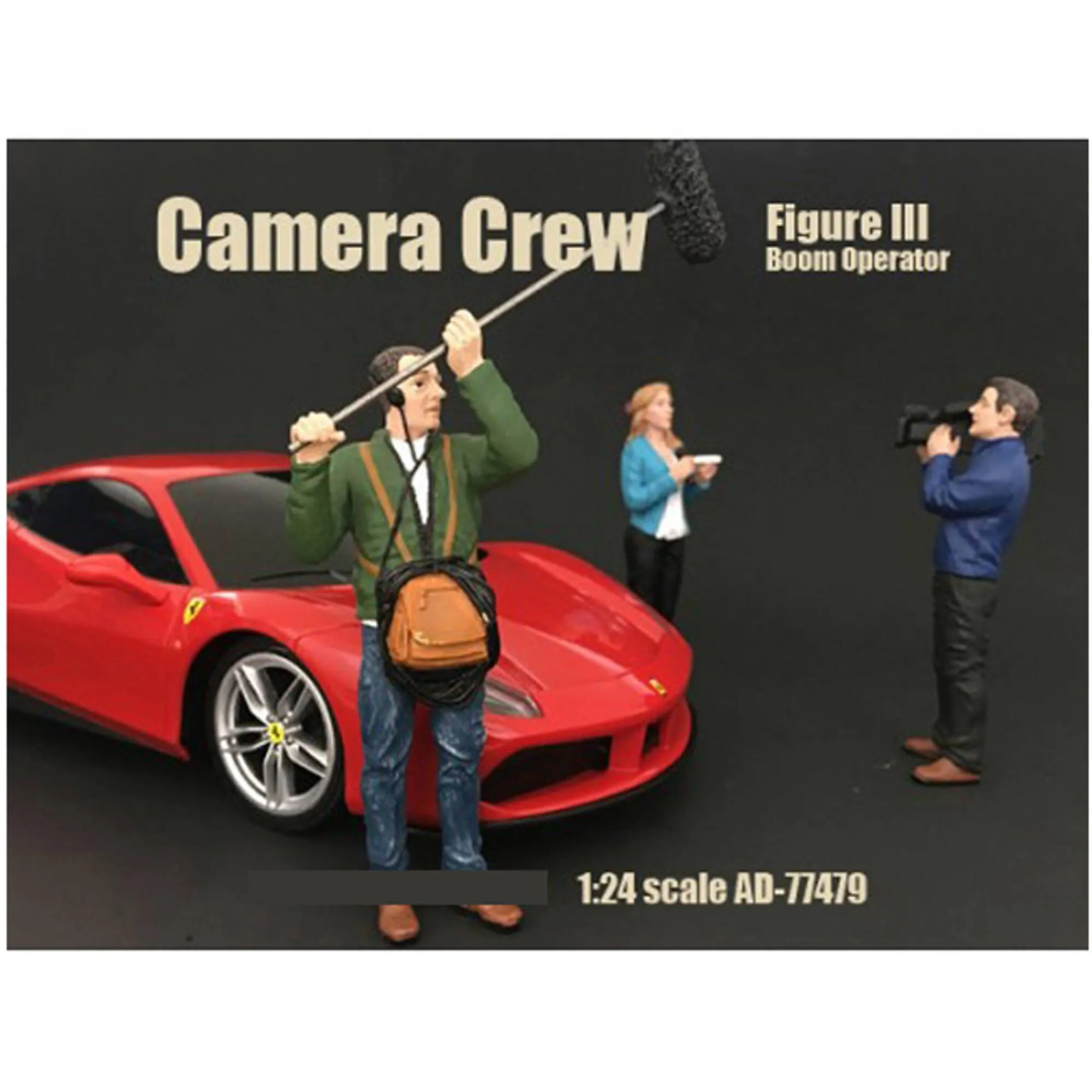American Diorama Figure III - Camera Crew "Boom Operator" For 1:24 Models, 3.25 inch