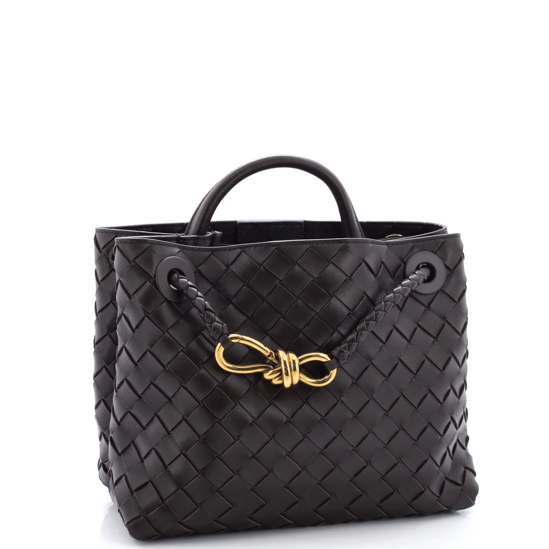 Andiamo Top Handle Bag Intrecciato Nappa Small