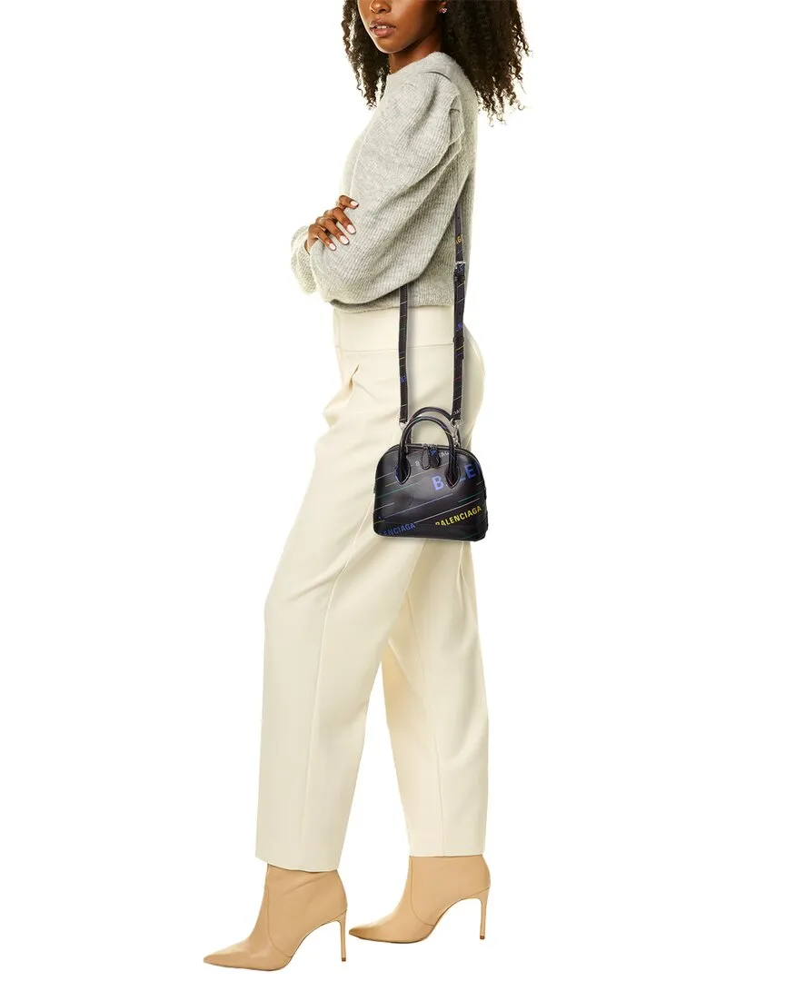 Balenciaga Ville Allover XXS Leather Top Handle Tote