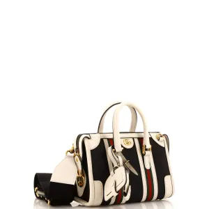 Bauletto Top Handle Bag GG Canvas and Leather Small