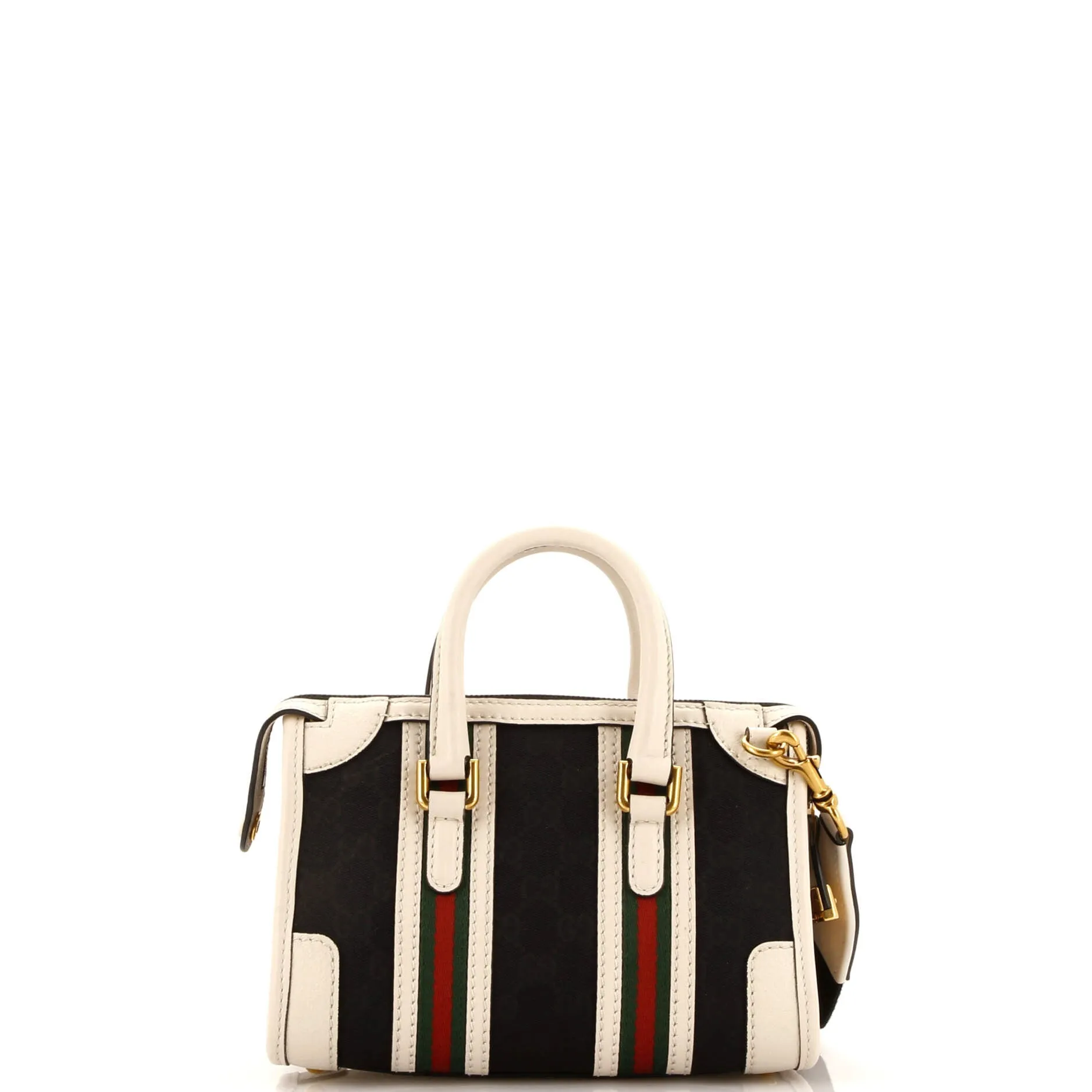 Bauletto Top Handle Bag GG Canvas and Leather Small