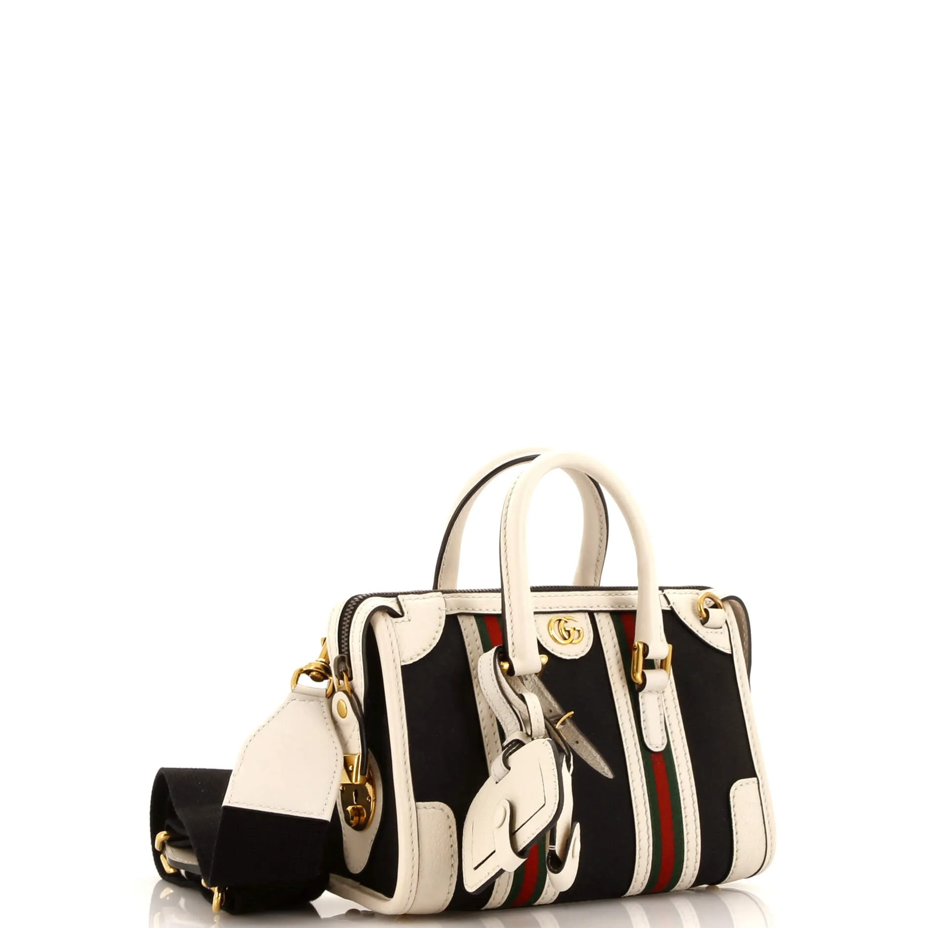 Bauletto Top Handle Bag GG Canvas and Leather Small