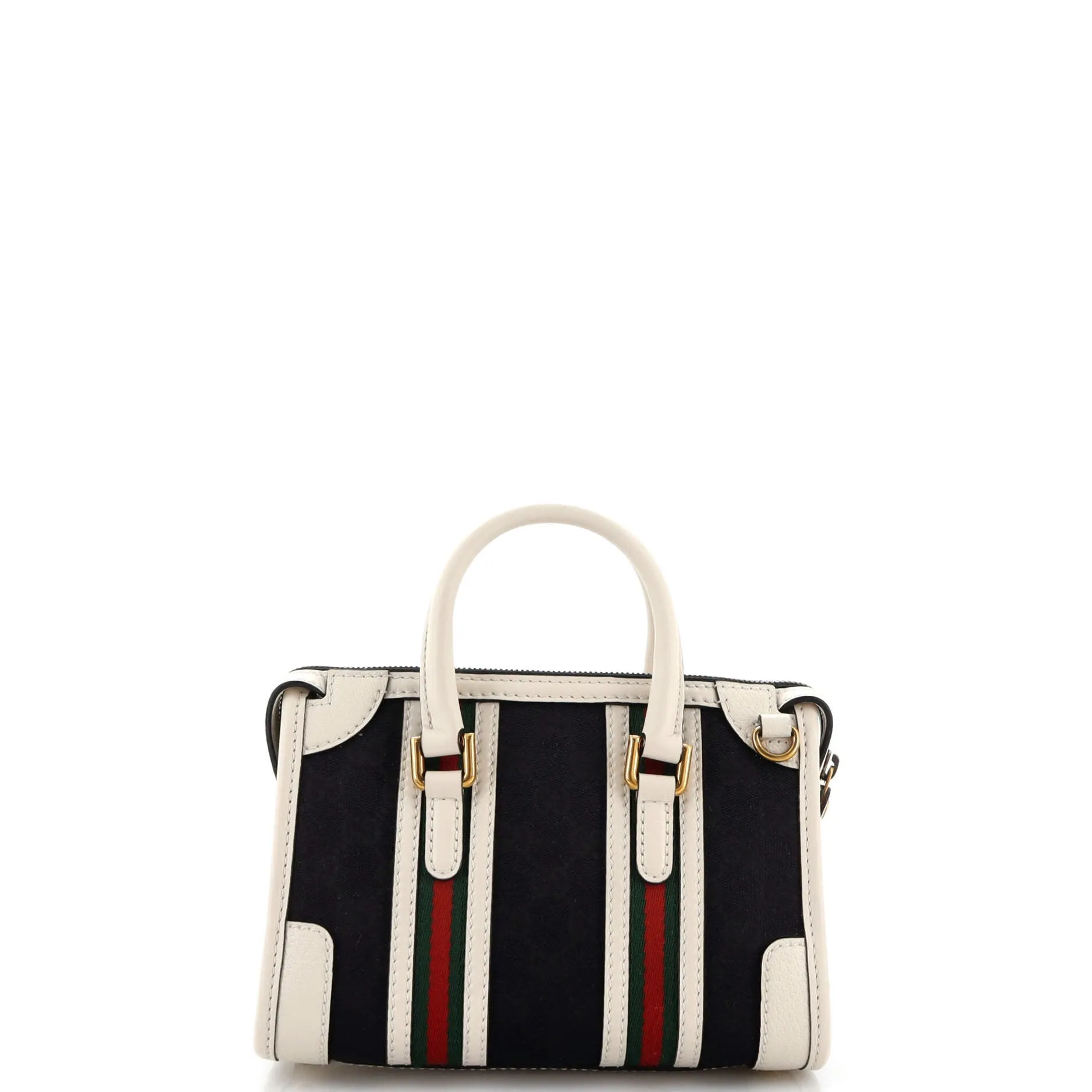 Bauletto Top Handle Bag GG Canvas and Leather Small