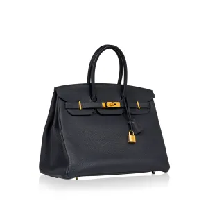 Birkin 35 - Blue Indigo Togo - GHW