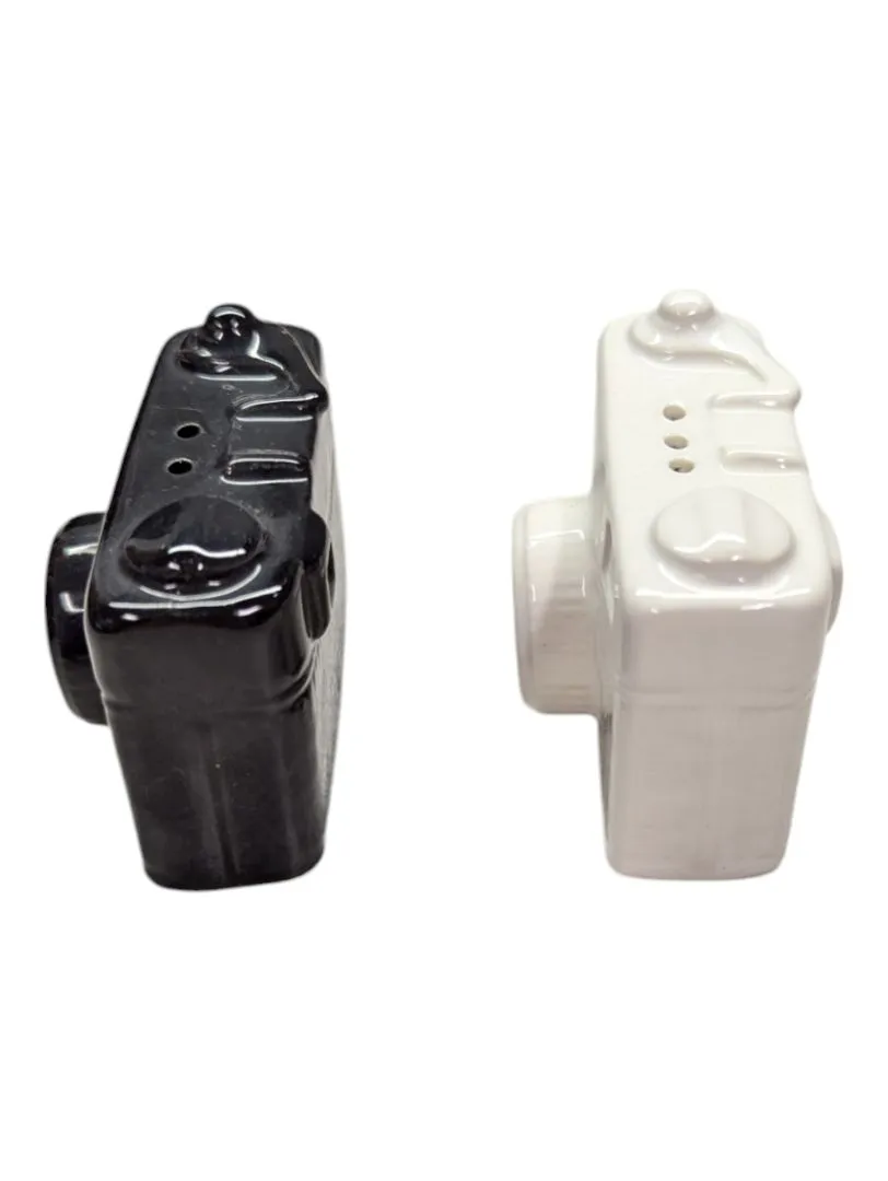 Camera salt and pepper shakers