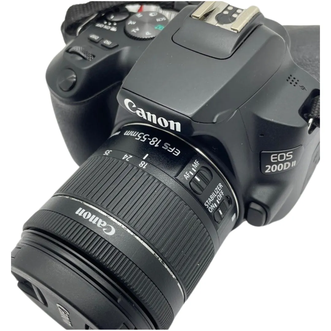 Canon EOS 200D MARK II 24.1MP DSLR Camera (EF-S18-55mm f/4-5.6 IS STM) Black