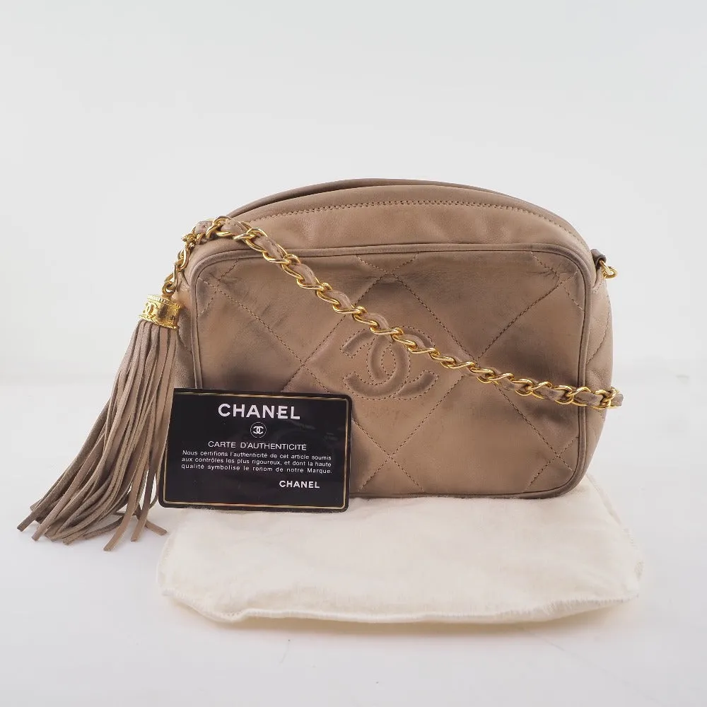 Chanel Brown Leather Camera shoulder bag