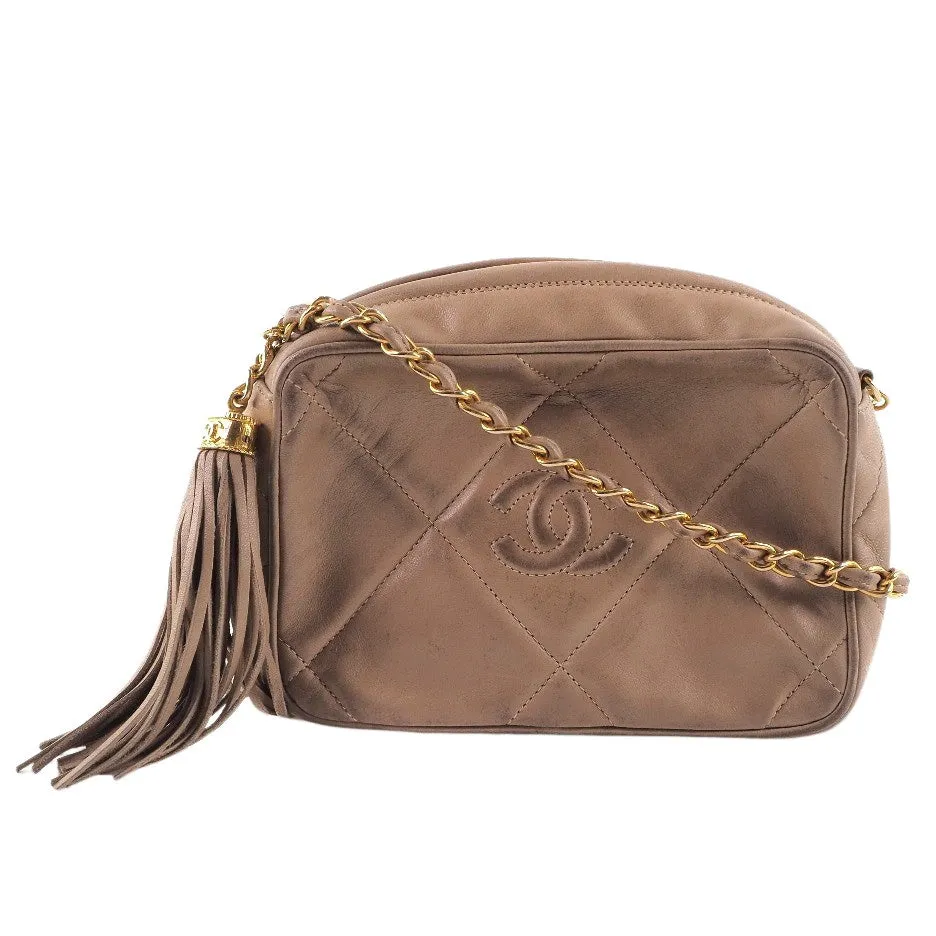 Chanel Brown Leather Camera shoulder bag