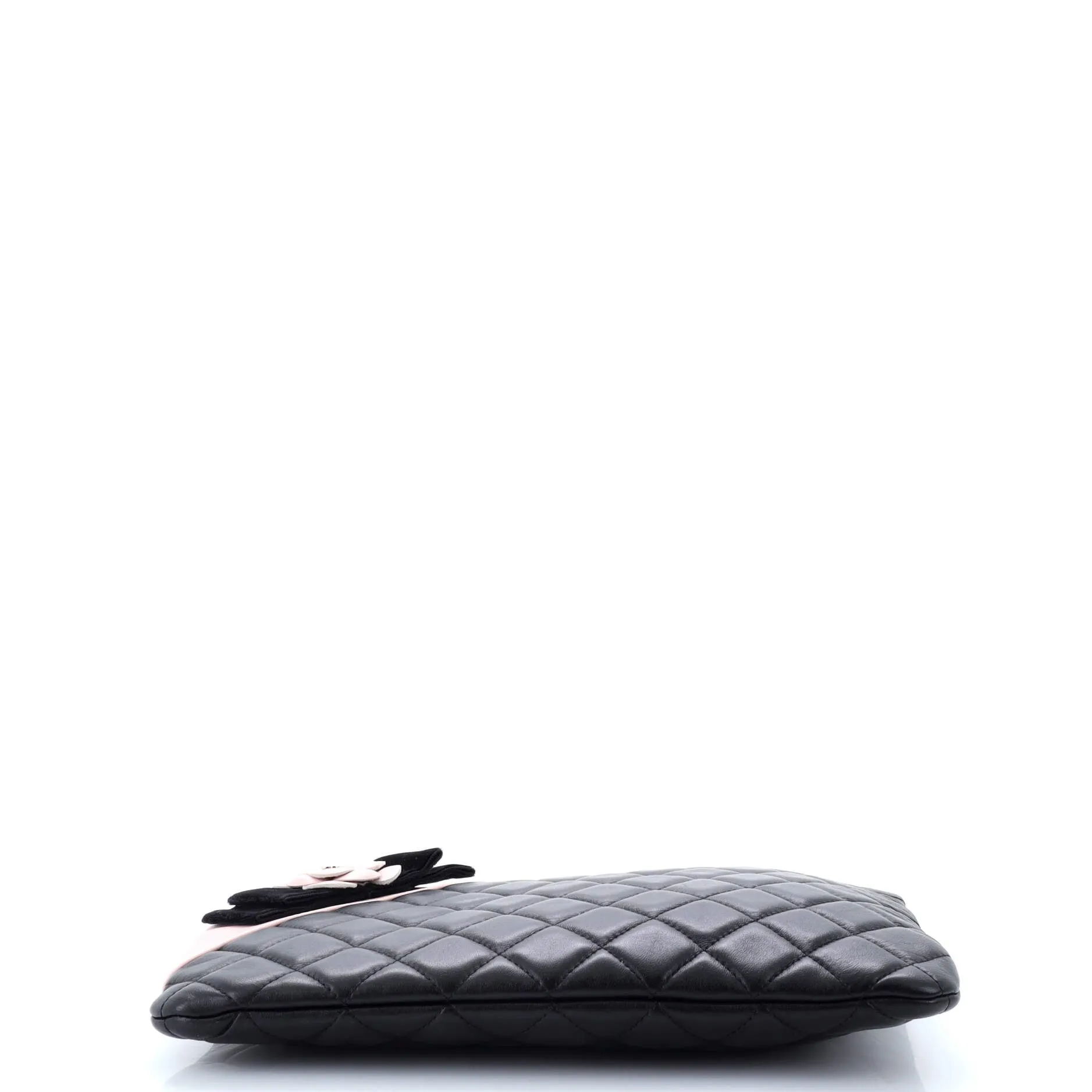 Chanel Camellia O Case Clutch Quilted